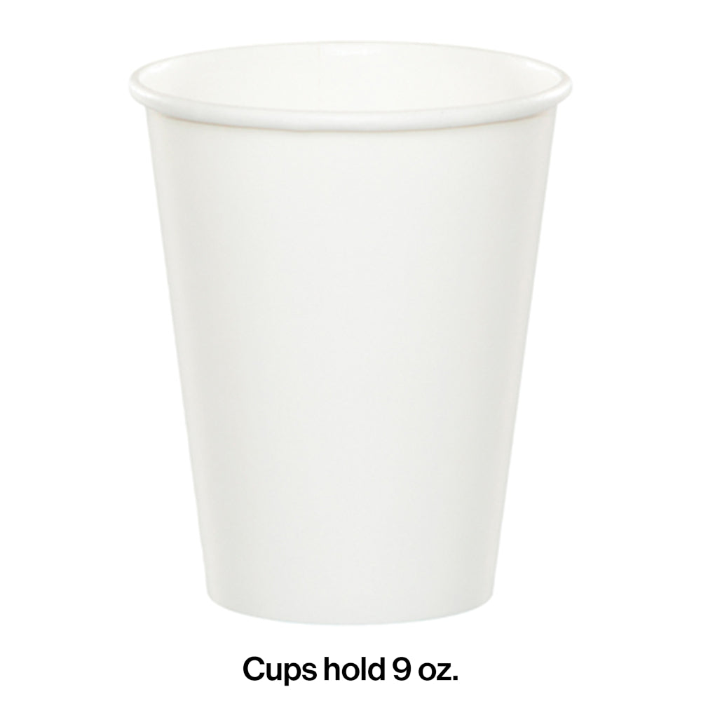 White 9oz Paper Cups 24ct | Solids