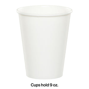 White 9oz Paper Cups 24ct | Solids
