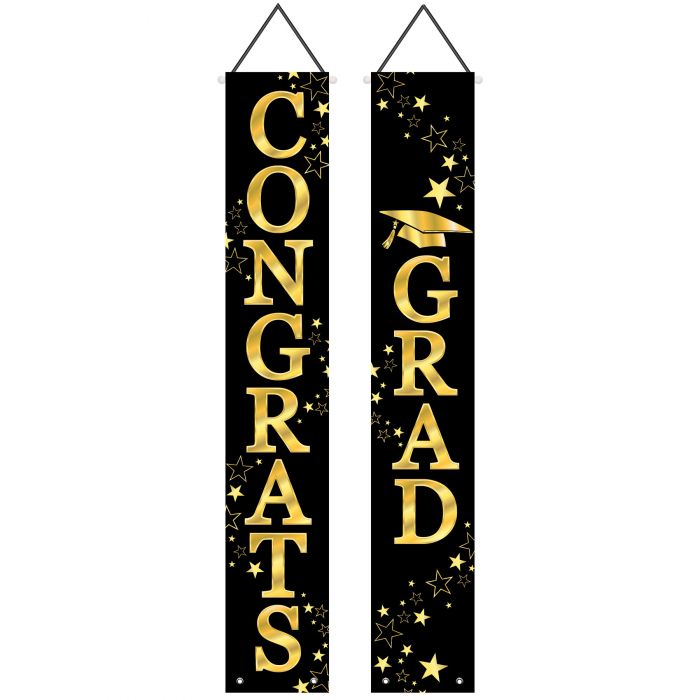 Congrats Grad Fabric Door Panel Set | Graduation