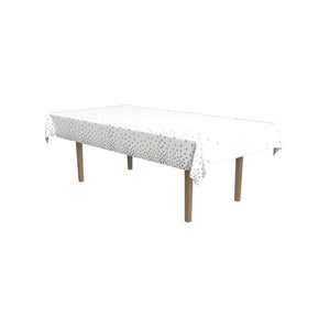 Silver Polka Dot Table Cover