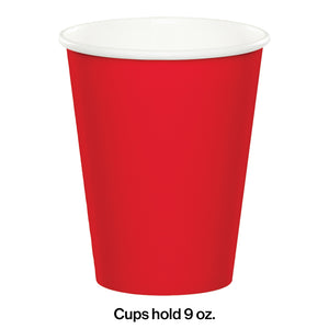 Classic Red 9oz Paper Cups 24ct | Solids