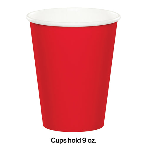 Classic Red 9oz Paper Cups 24ct | Solids