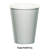 Shimmering Silver Paper Cups 24ct | Solids