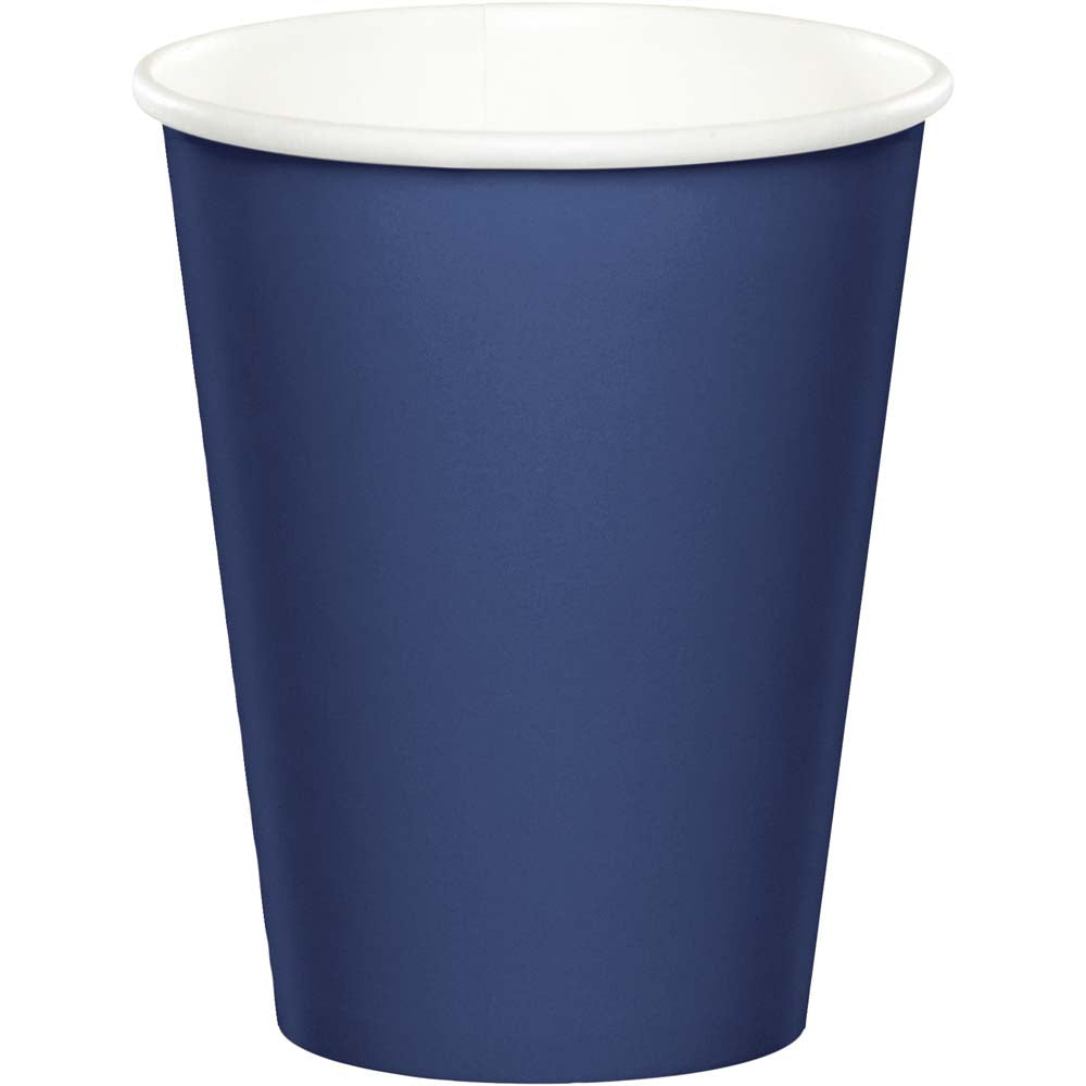 Navy Blue 9oz Paper Cups 24ct | Solids