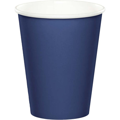 Navy Blue 9oz Paper Cups 24ct | Solids