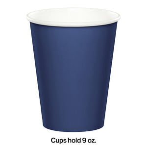 Navy Blue 9oz Paper Cups 24ct | Solids