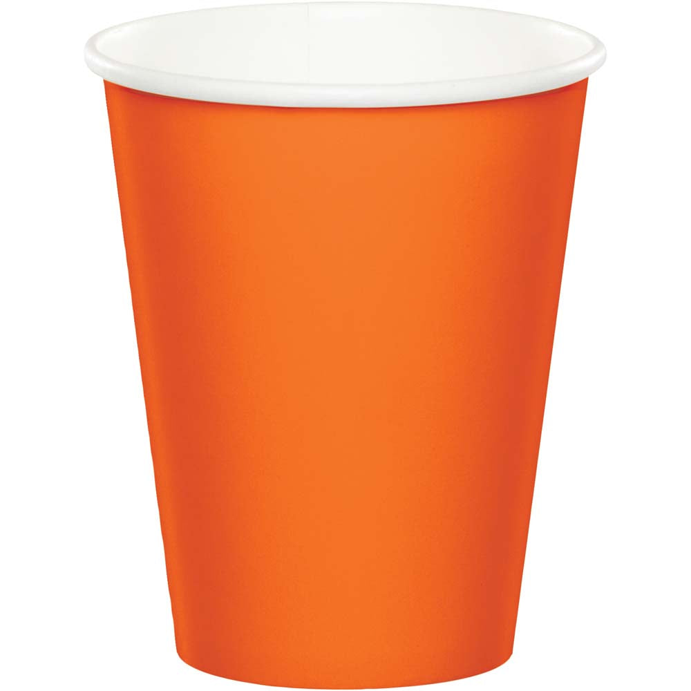 Sun Kissed Orange Paper Cups 24ct | Solids