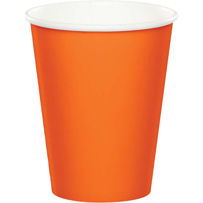 Sun Kissed Orange Paper Cups 24ct | Solids
