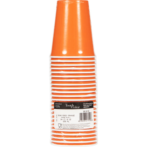 Sun Kissed Orange Paper Cups 24ct | Solids
