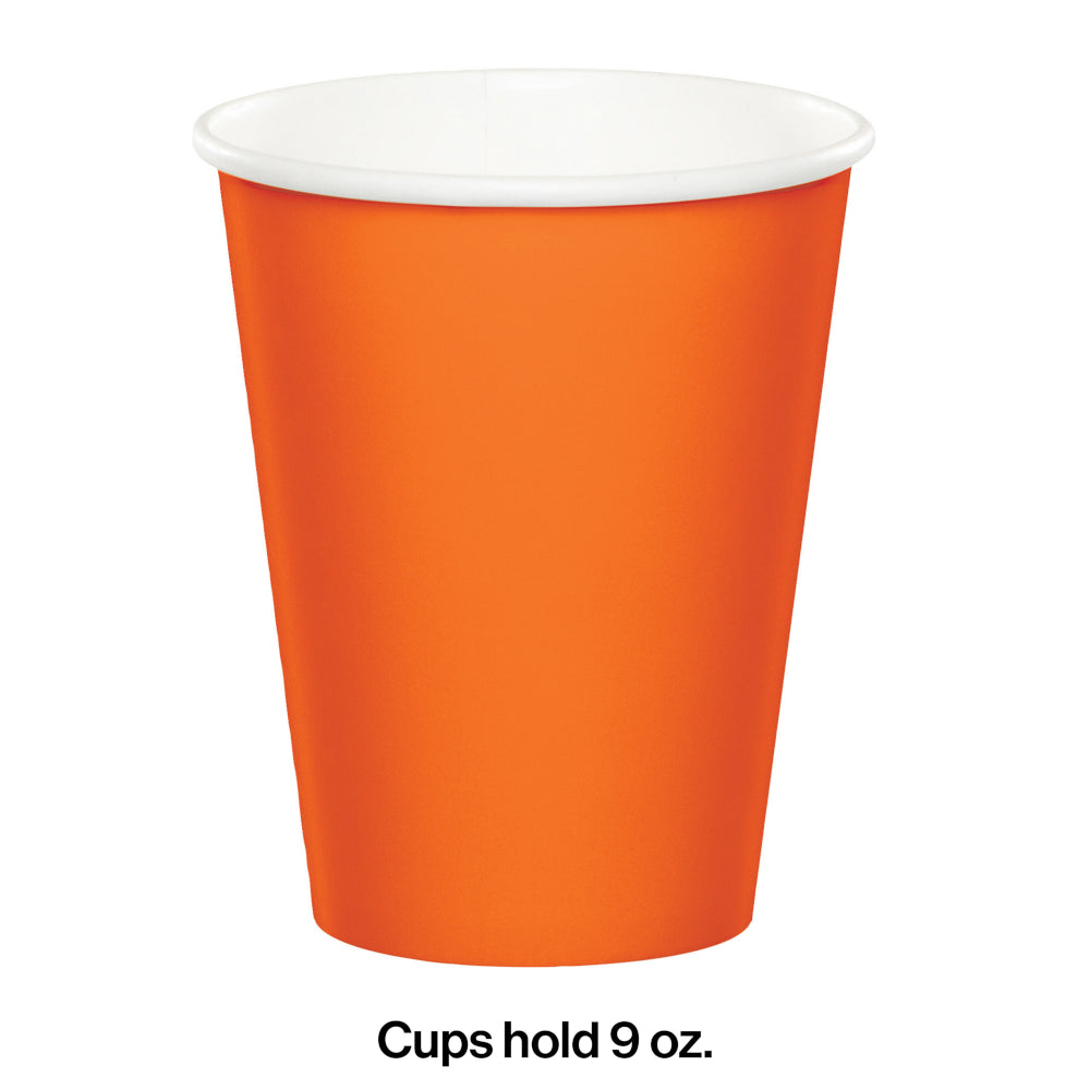 Sun Kissed Orange Paper Cups 24ct | Solids