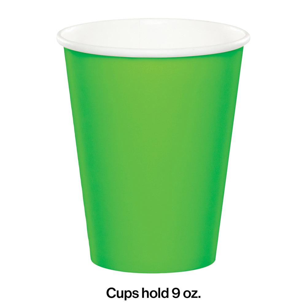 Fresh Lime 9oz Paper Cups 24ct | Solids
