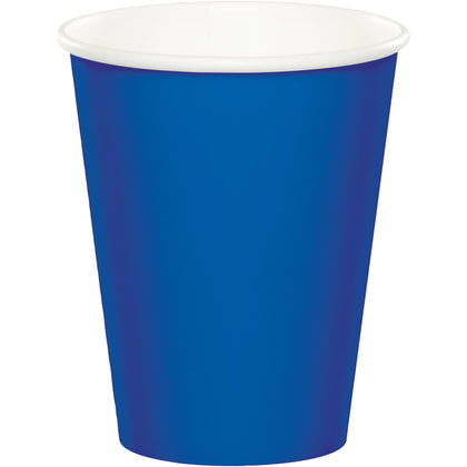 Cobalt Blue 9oz Paper Cups 24ct | Solids