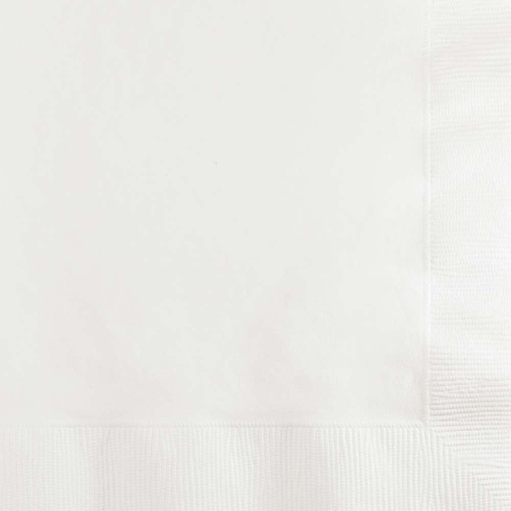 White Beverage Napkins 50ct | Solids