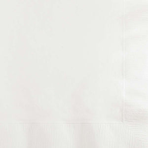 White Beverage Napkins 50ct | Solids