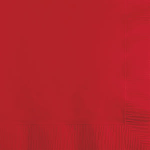 Classic Red Beverage Napkins | Solids