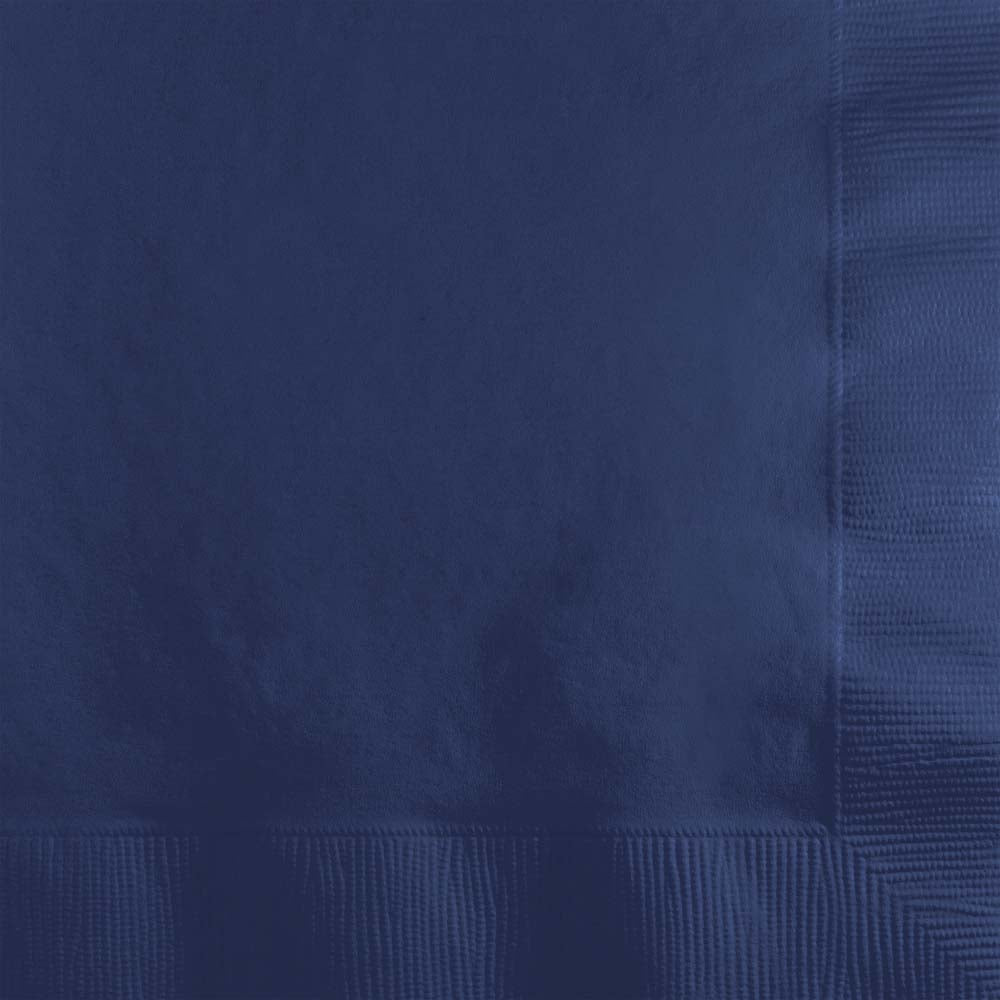 Navy Blue Beverage Napkins 50ct | Solids