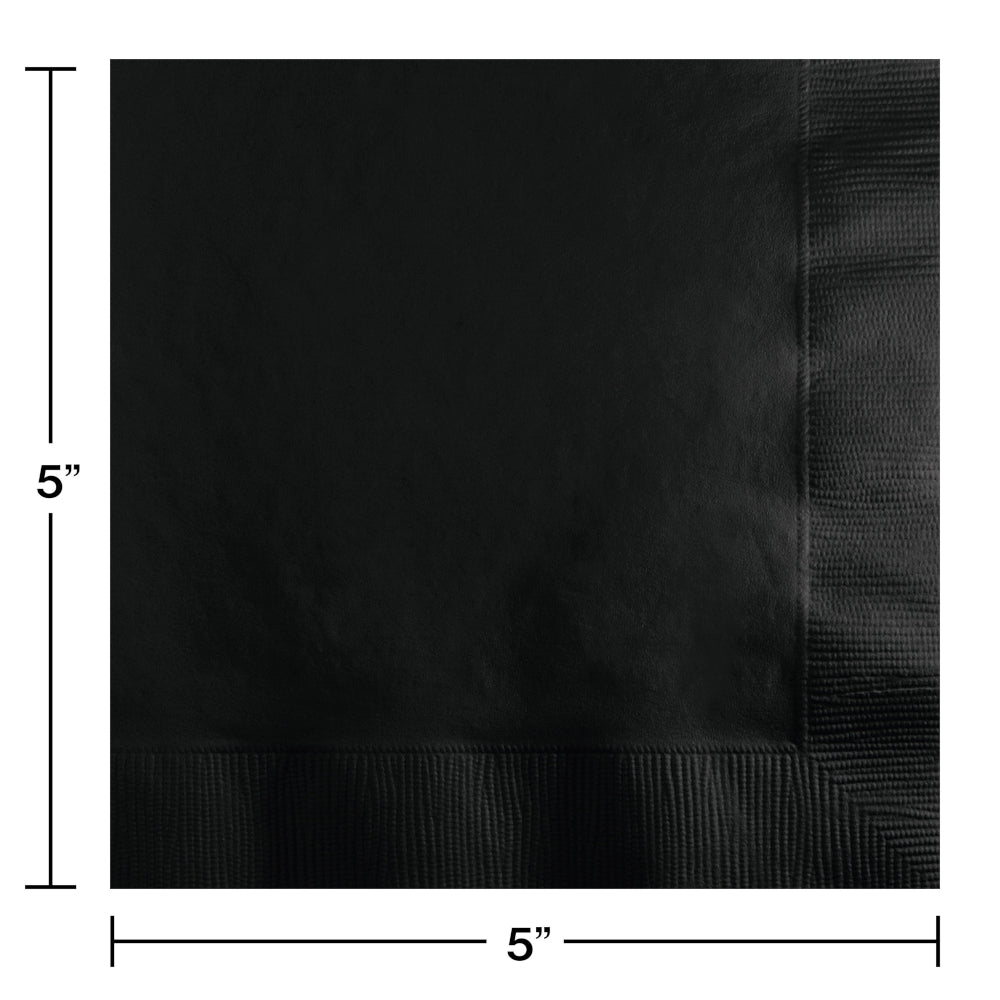 Black Velvet Beverage Napkins 50ct | Solids