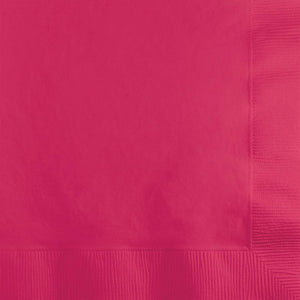 Hot Magenta Beverage Napkins 50ct | Solids