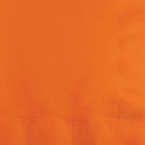 Sun Kissed Orange Beverage Napkins 50ct | Solids