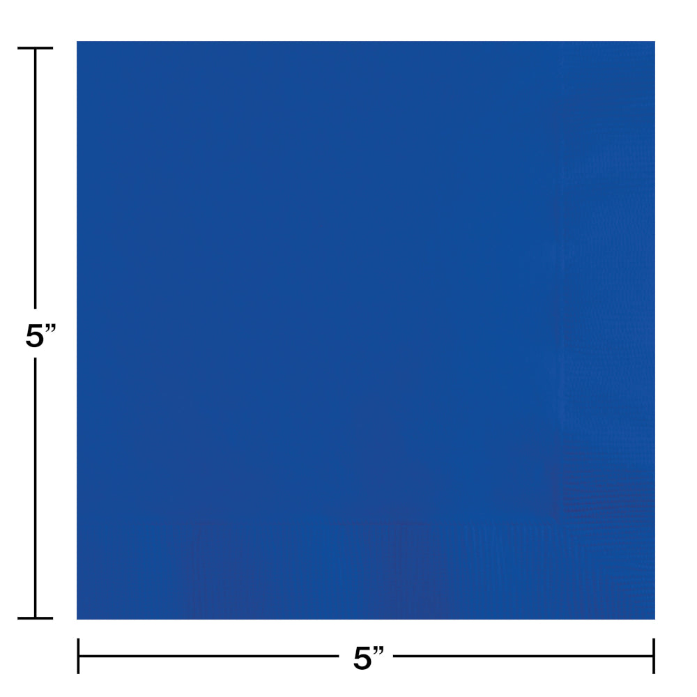 Cobalt Blue Beverage Napkins 50ct | Solids