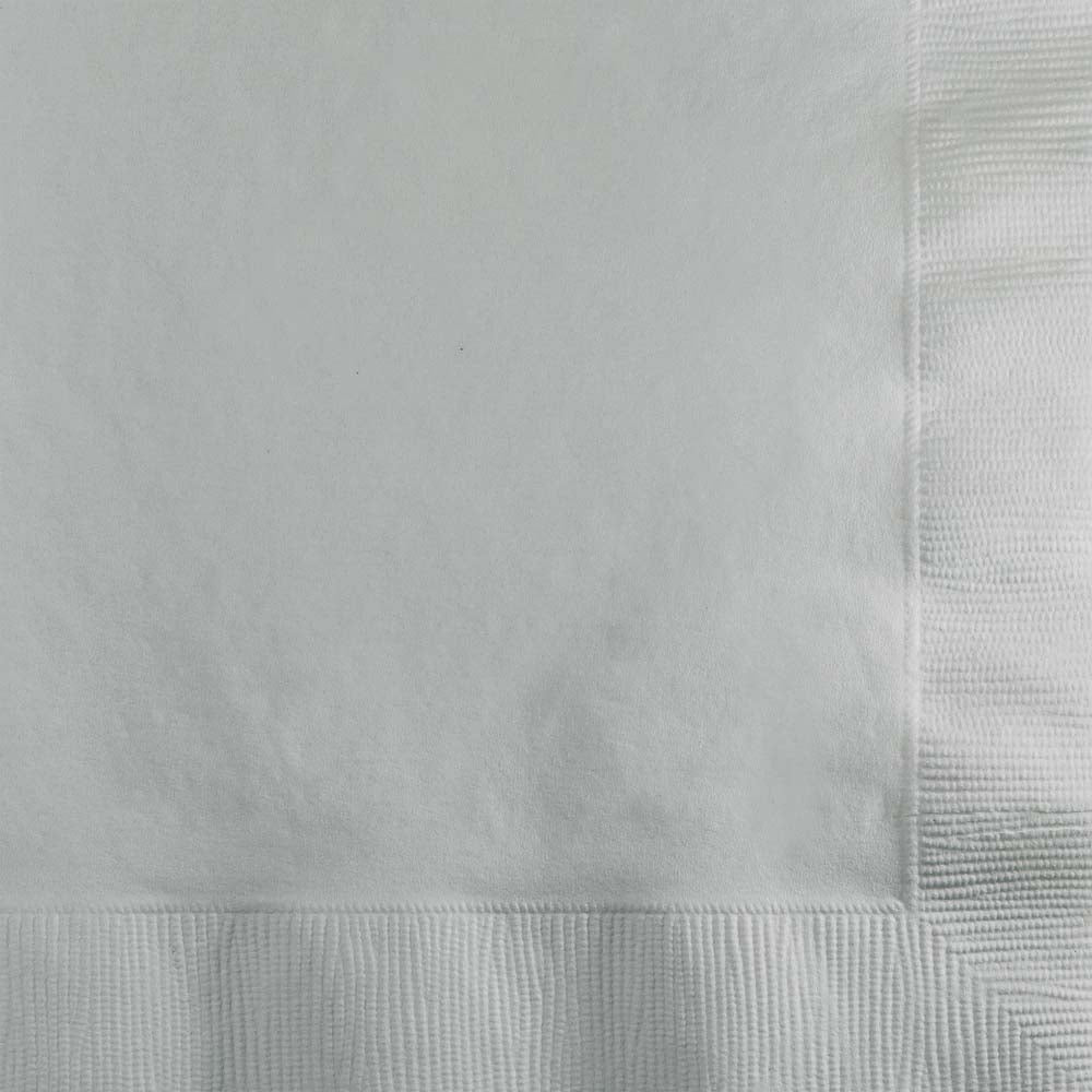 Shimmering Silver Beverage Napkins 50ct | Solids