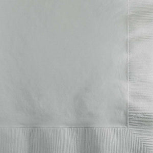Shimmering Silver Beverage Napkins 50ct | Solids