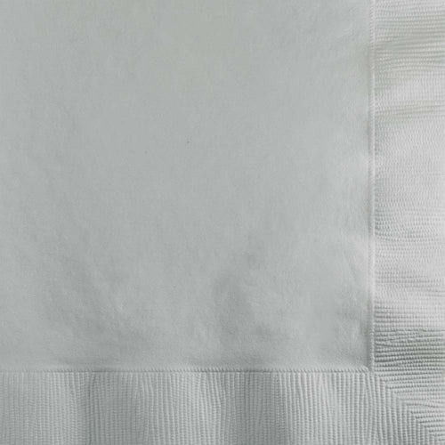 Shimmering Silver Beverage Napkins 50ct | Solids