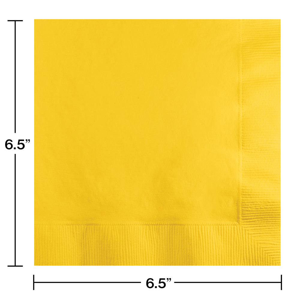 School Bus Yellow Luncheon Napkins 50ct | Solids