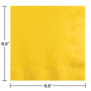 School Bus Yellow Luncheon Napkins 50ct | Solids