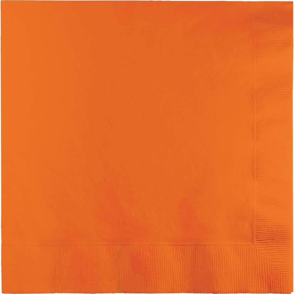Sun Kissed Orange Luncheon Napkins 50ct | Solids