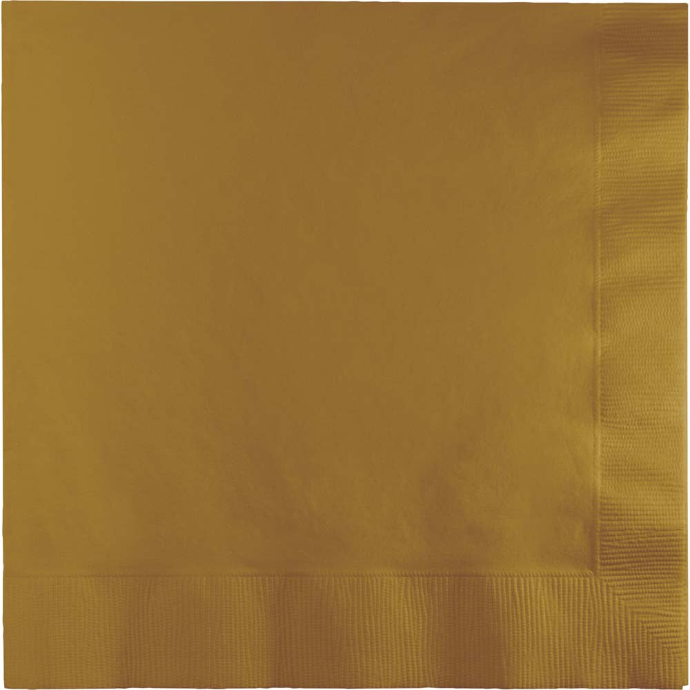 Glittering Gold Luncheon Napkins 50ct | Solids