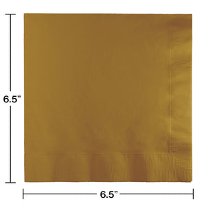 Glittering Gold Luncheon Napkins 50ct | Solids