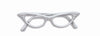 50's Rhinestone Glasses - White