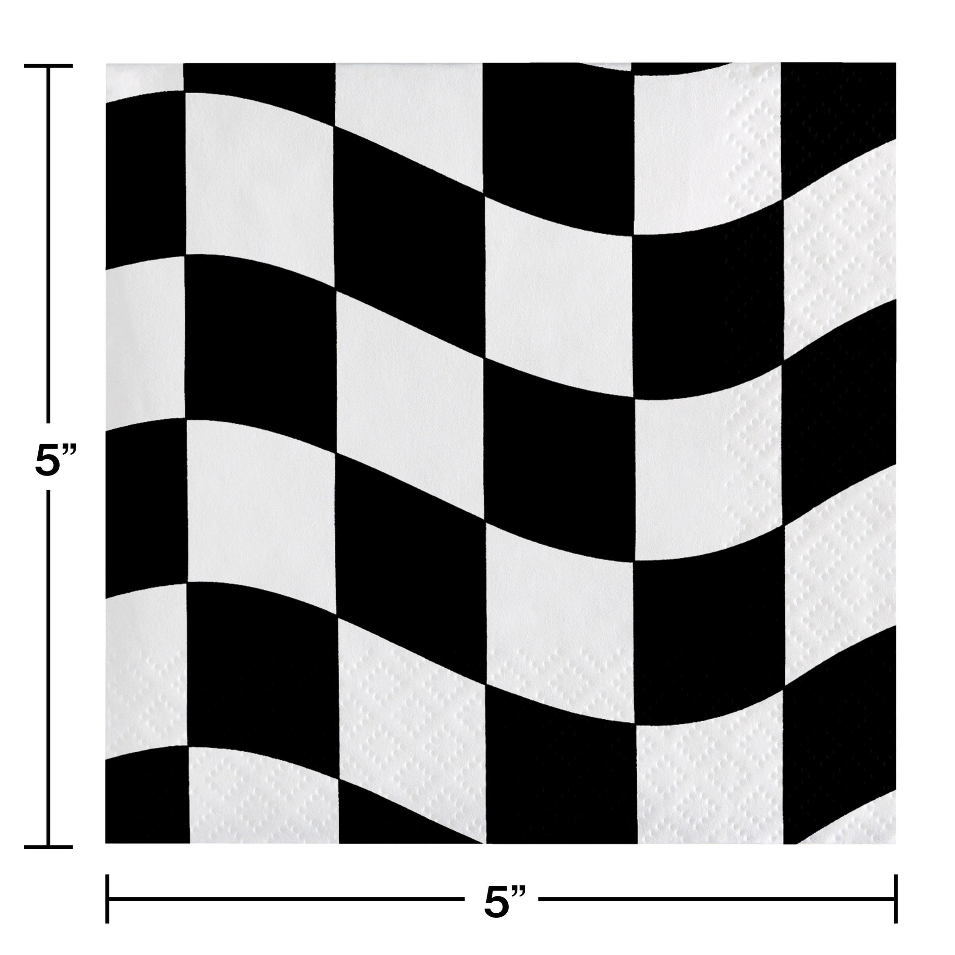 Racing Checkered Beverage Napkins 16ct | Kid's Birthday