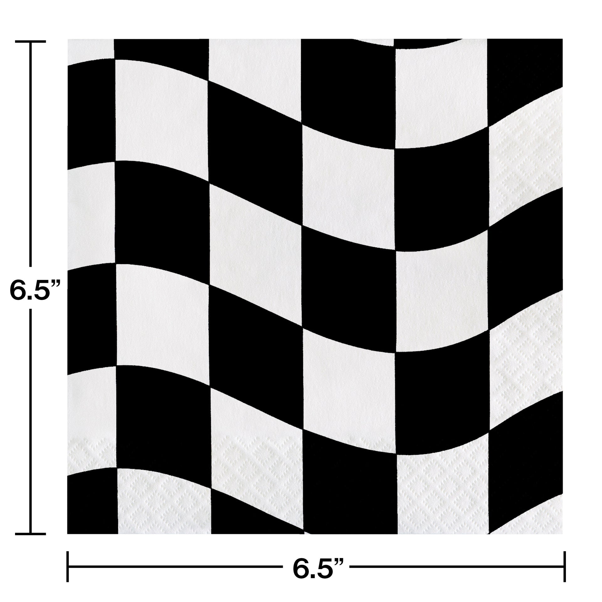 Racing Black & White Check Luncheon Napkins 16ct | Kid's Birthday