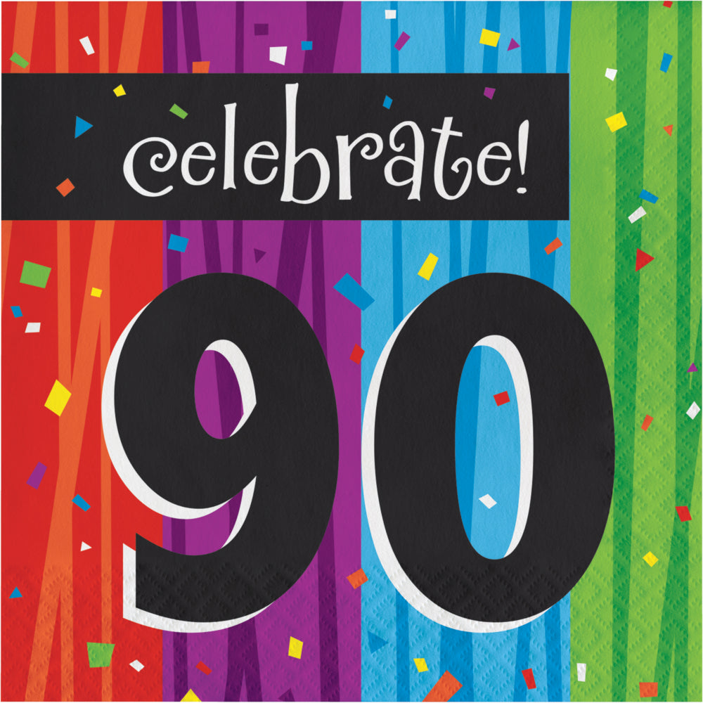 90 Luncheon Napkins 16ct | Milestone Birthday