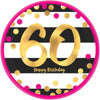 Pink & Gold Milestones Birthday 60 - Paper Plates 7