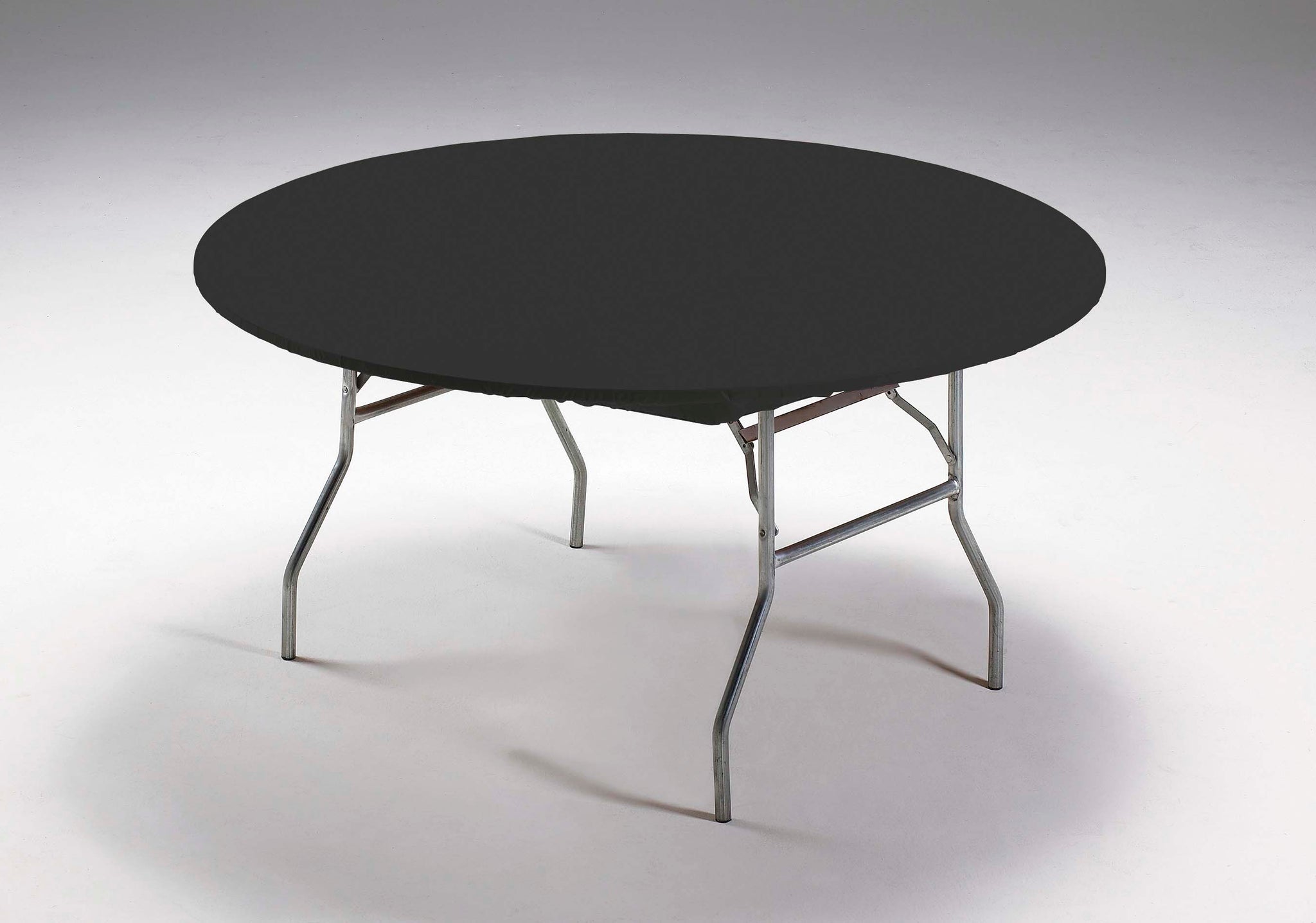 Stay Put Black 60in Round Table Cover  | Solids