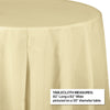 Ivory Round Plastic Table Cover | Solids