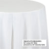 White Round Plastic Table Cover | Solids