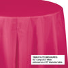 Hot Magenta Round Plastic Table Cover | Solids