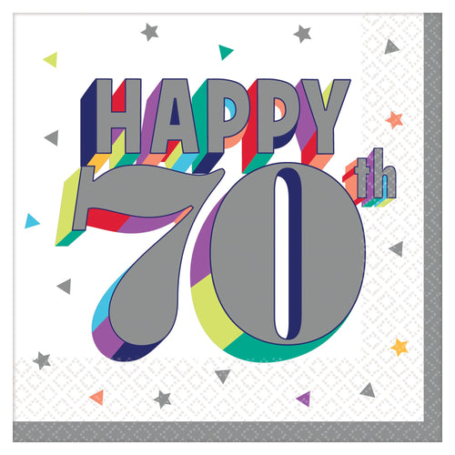 Here's To 70 Beverage Napkins