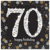 Sparkling Celebration 70th Birthday Beverage Napkins 16ct | Milestone Birthday