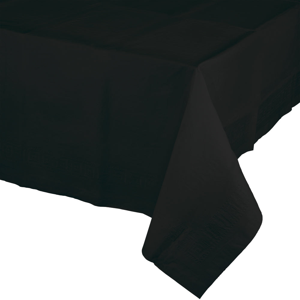 Black Velvet Rectangular Paper Table Cover | Solids