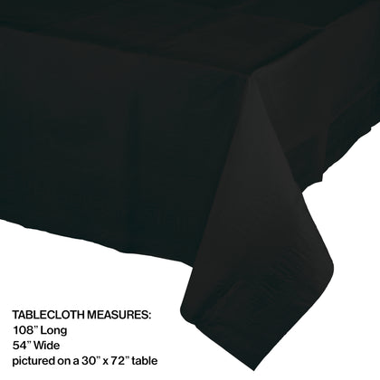 Black Velvet Rectangular Paper Table Cover | Solids