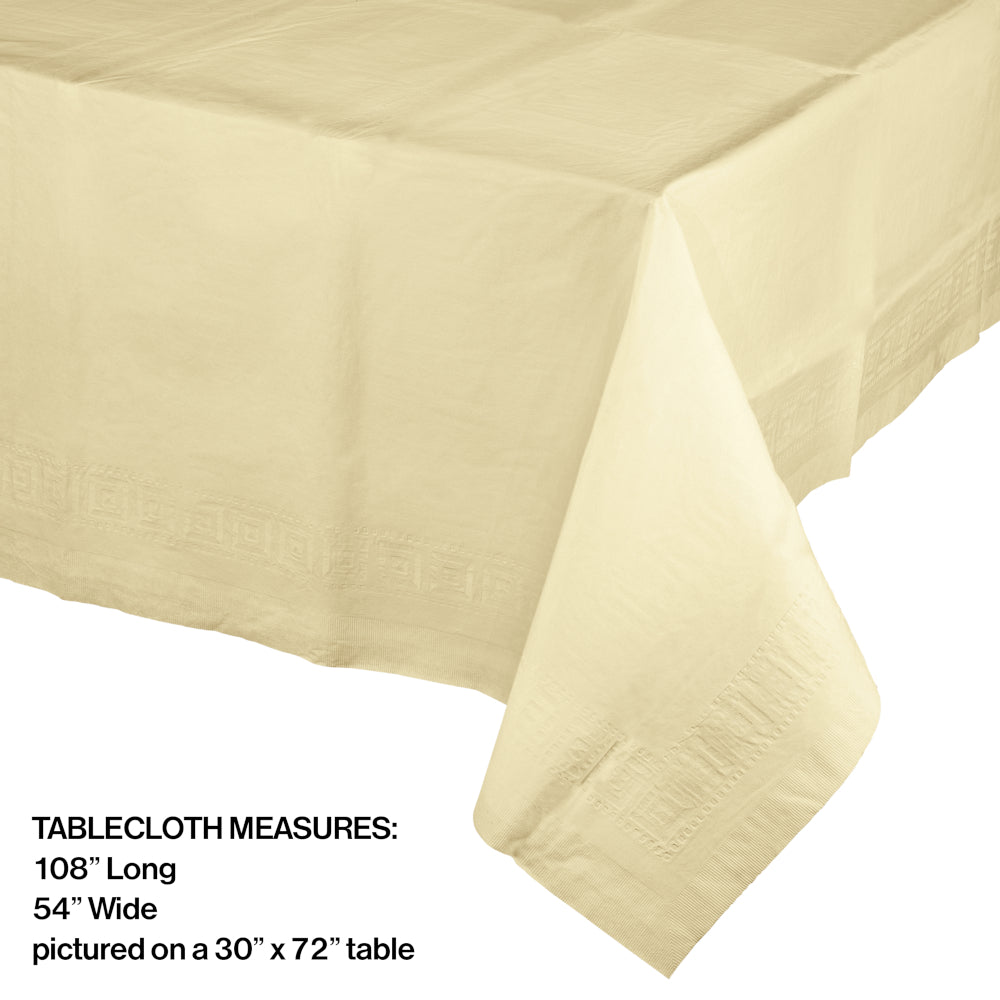 Ivory Rectangular Paper Table Cover | Solids