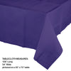 Purple Rectangular Paper Table Cover | Solids