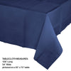 Navy Blue Rectangular Paper Table Cover | Solids