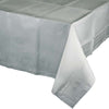 Shimmering Silver Rectangular Paper Table Cover | Solids
