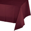Burgundy Rectangular Plastic Table Cover | Solids